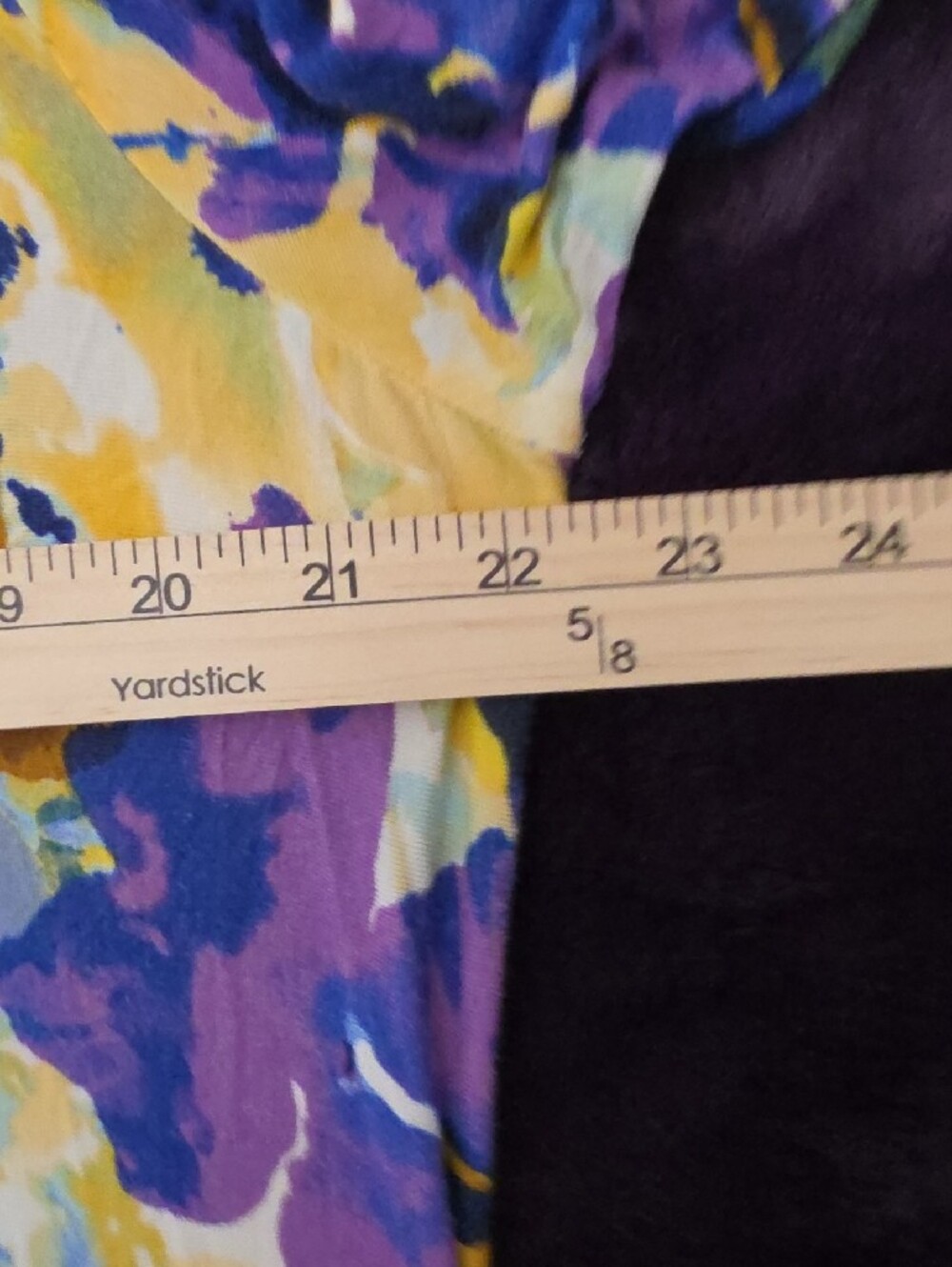 LOGO by Lori Goldstein Yellow, Blue & Purple Abstract Floral Tunic Sz XL - Picture 5 of 6